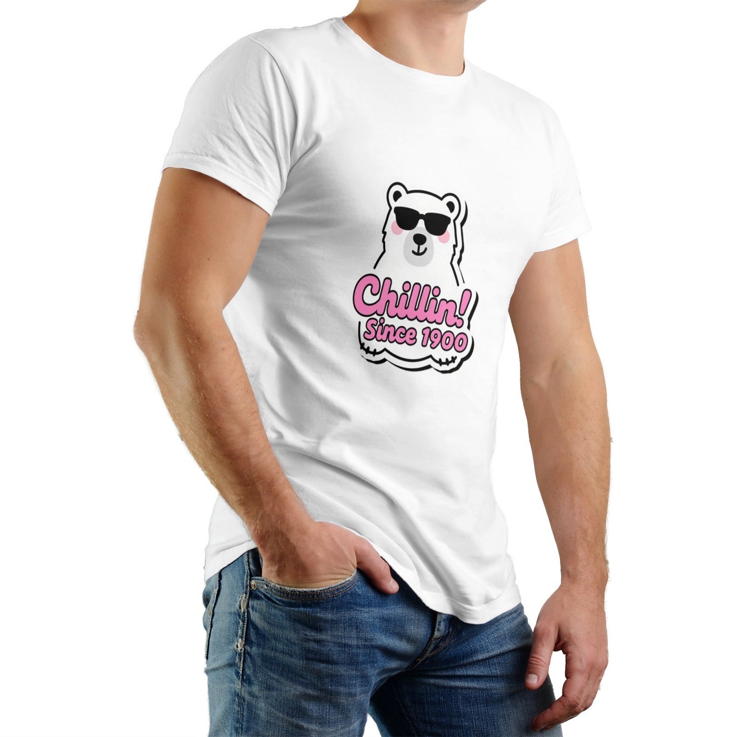 Polar Bear Graphic Tee for Men – Soft Cotton, Classic Fit