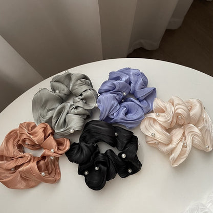 Simple Ruffled Silk Scrunchies