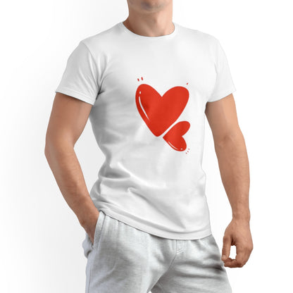 Men’s “Love” Cotton T-Shirt – Classic Fit, All-Season Couple’s Tee