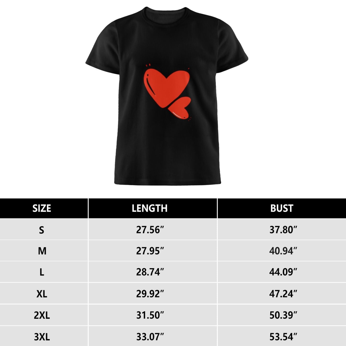 Men’s “Love” Cotton T-Shirt – Classic Fit, All-Season Couple’s Tee