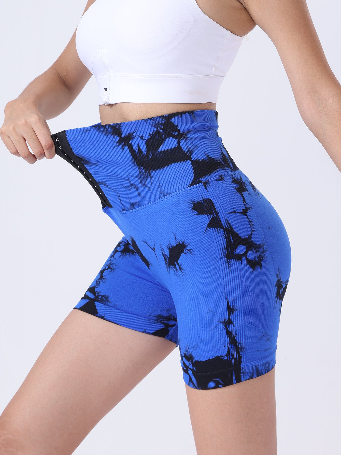 Women’s High-Waist Tie-Dye Butt-Lift Sports Shorts – Summer Yoga, Running, and Everyday Fitness Wear