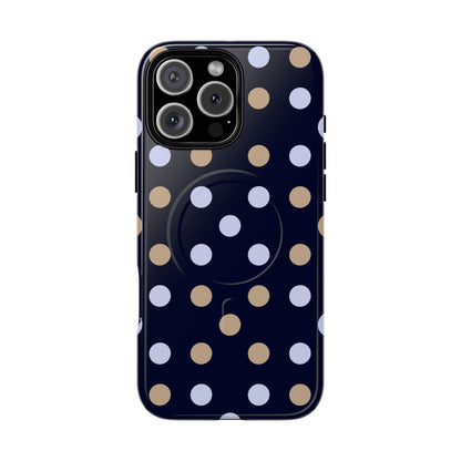 Chic Tough Magnetic Phone Case – Stylish Dot Pattern & Durable Mobile Cover