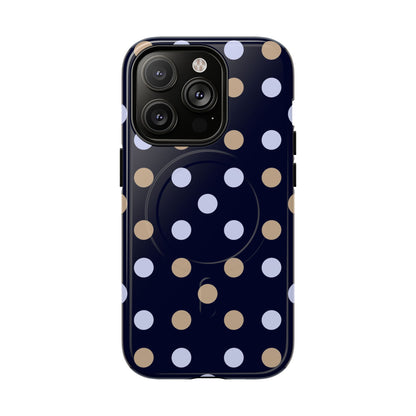 Chic Tough Magnetic Phone Case – Stylish Dot Pattern & Durable Mobile Cover