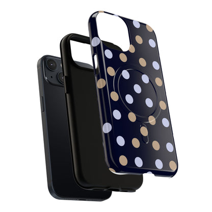 Chic Tough Magnetic Phone Case – Stylish Dot Pattern & Durable Mobile Cover