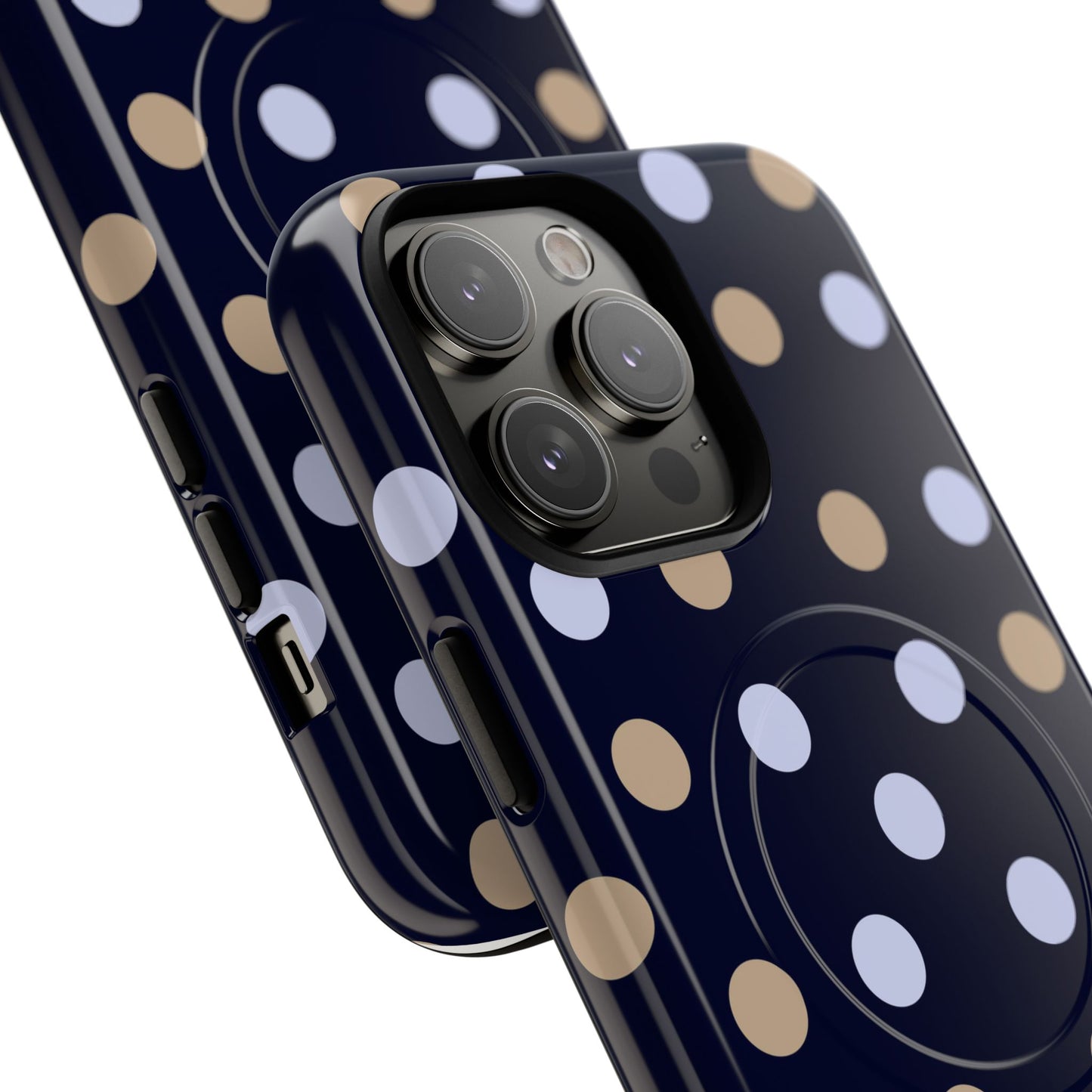 Chic Tough Magnetic Phone Case – Stylish Dot Pattern & Durable Mobile Cover