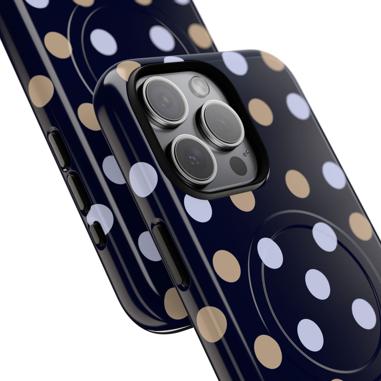 Chic Tough Magnetic Phone Case – Stylish Dot Pattern & Durable Mobile Cover