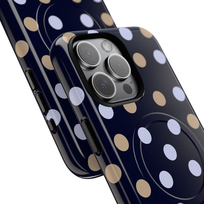 Chic Tough Magnetic Phone Case – Stylish Dot Pattern & Durable Mobile Cover