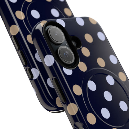 Chic Tough Magnetic Phone Case – Stylish Dot Pattern & Durable Mobile Cover