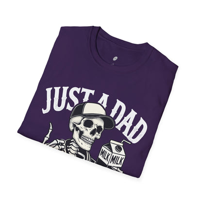 Just a Dad Skeleton T-Shirt – Funny Halloween Tee & Unique Dad Joke Apparel