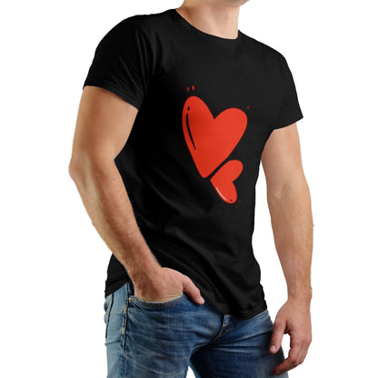 Men’s “Love” Cotton T-Shirt – Classic Fit, All-Season Couple’s Tee