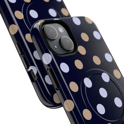 Chic Tough Magnetic Phone Case – Stylish Dot Pattern & Durable Mobile Cover