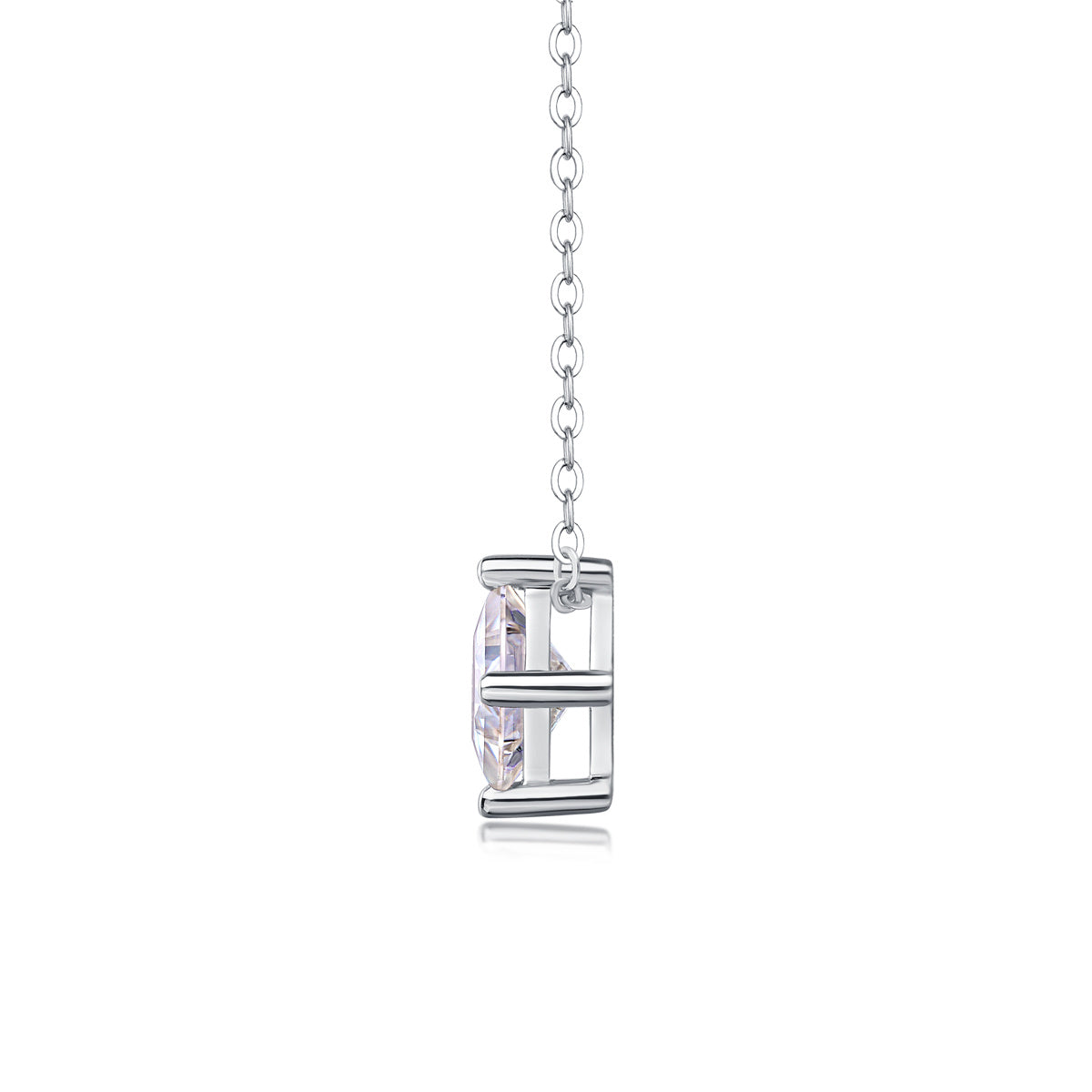 Moissanite Pendant Necklace – Luxury Silver Jewelry
