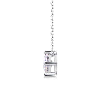 Moissanite Pendant Necklace – Luxury Silver Jewelry