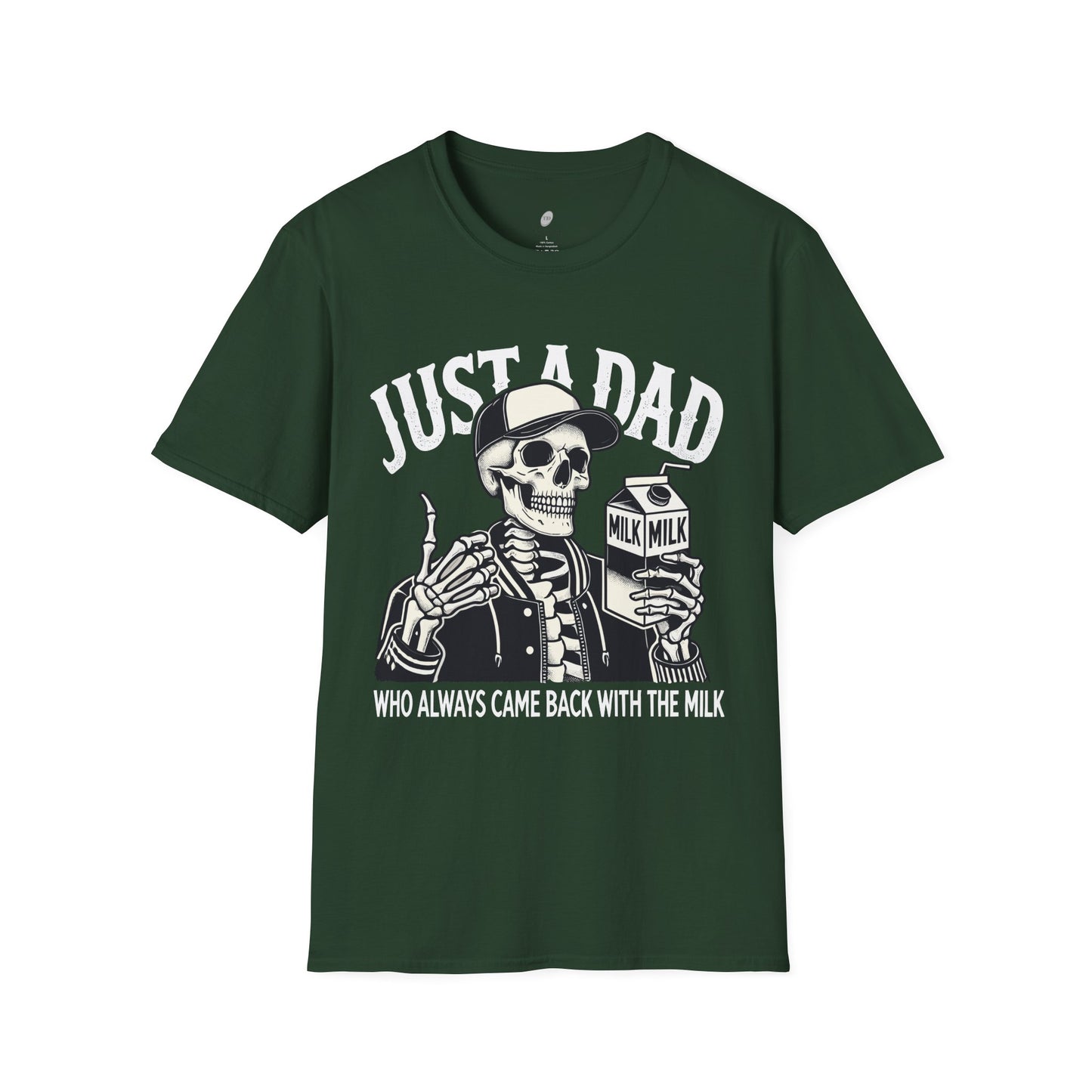 Just a Dad Skeleton T-Shirt – Funny Halloween Tee & Unique Dad Joke Apparel