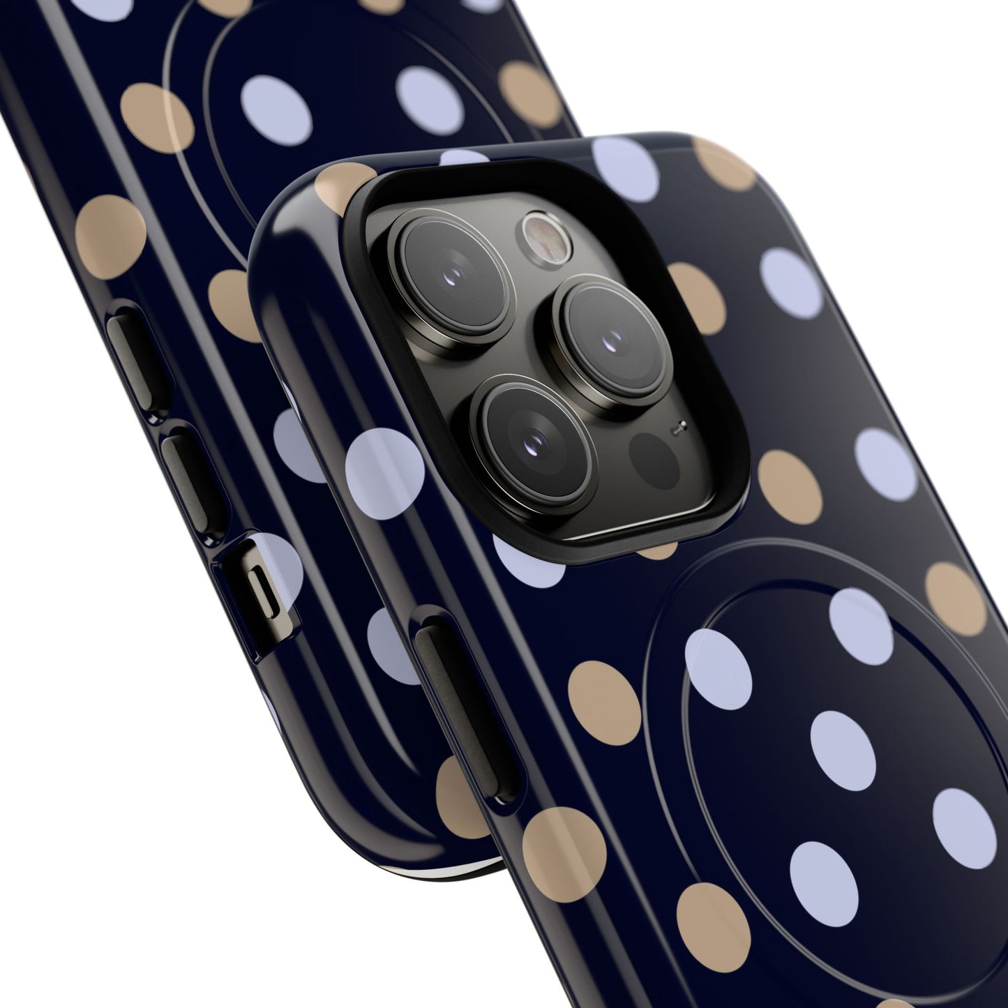 Chic Tough Magnetic Phone Case – Stylish Dot Pattern & Durable Mobile Cover