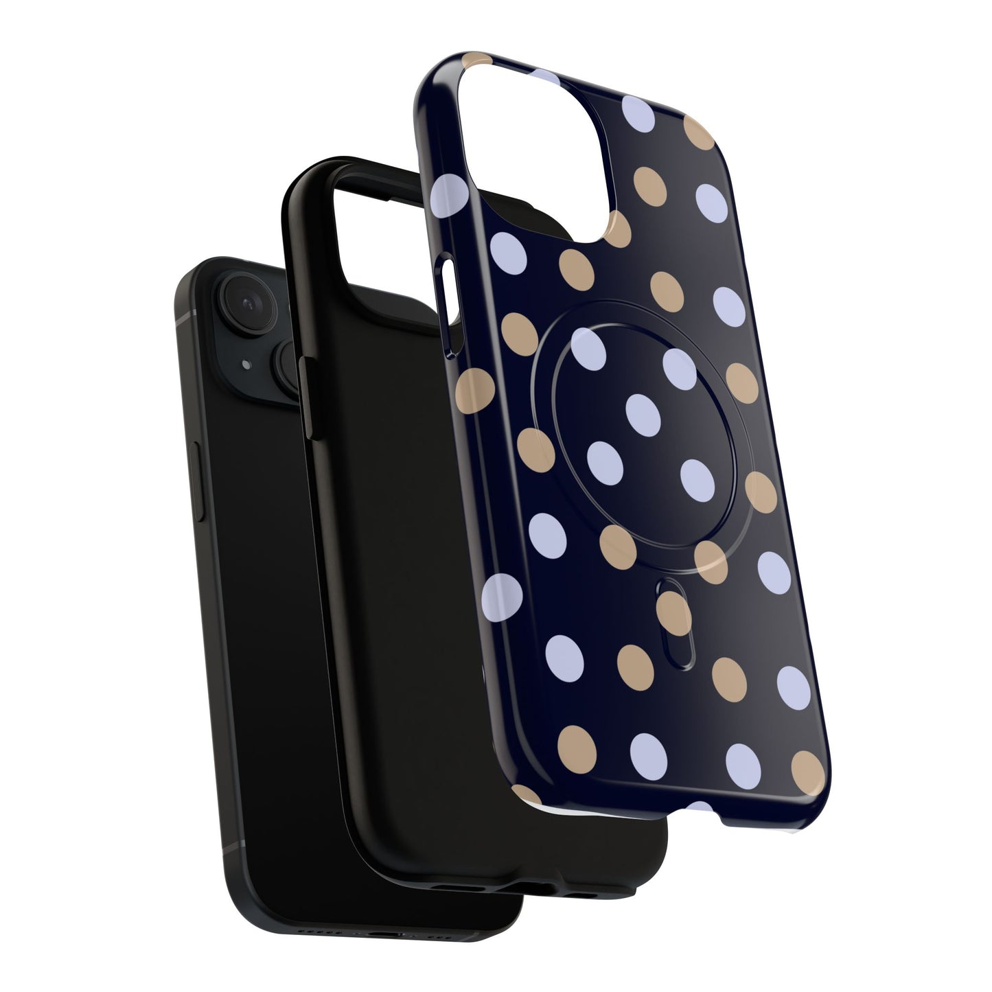 Chic Tough Magnetic Phone Case – Stylish Dot Pattern & Durable Mobile Cover