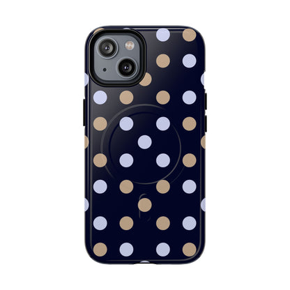 Chic Tough Magnetic Phone Case – Stylish Dot Pattern & Durable Mobile Cover
