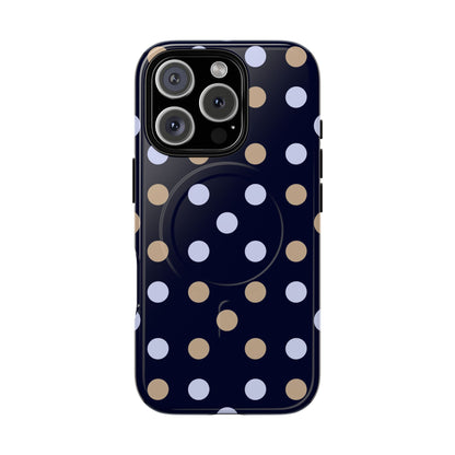 Chic Tough Magnetic Phone Case – Stylish Dot Pattern & Durable Mobile Cover