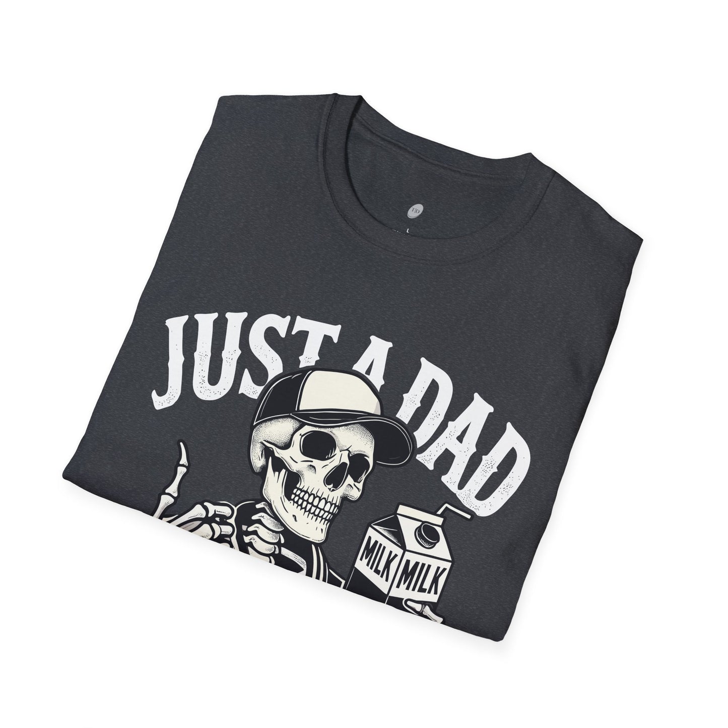 Just a Dad Skeleton T-Shirt – Funny Halloween Tee & Unique Dad Joke Apparel