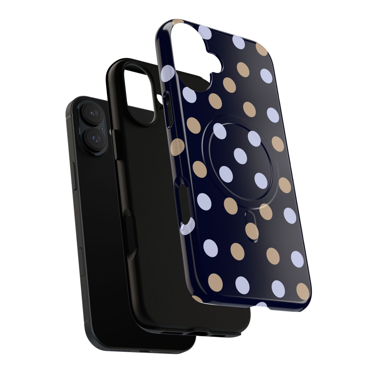 Chic Tough Magnetic Phone Case – Stylish Dot Pattern & Durable Mobile Cover