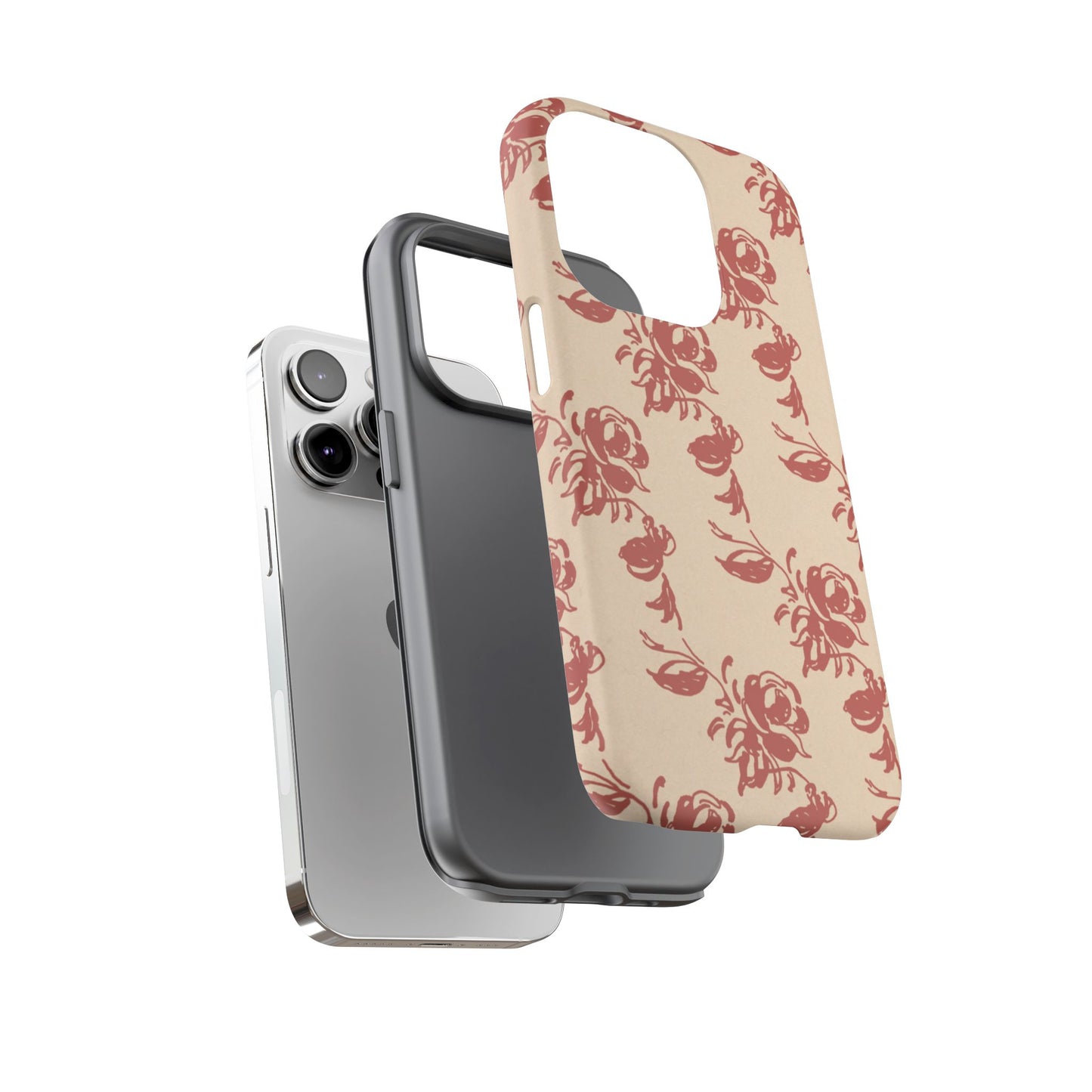 Floral Phone Case – Rose Pattern Tough Mobile Cover & Stylish Tech Accessory