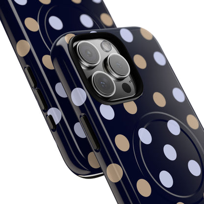 Chic Tough Magnetic Phone Case – Stylish Dot Pattern & Durable Mobile Cover