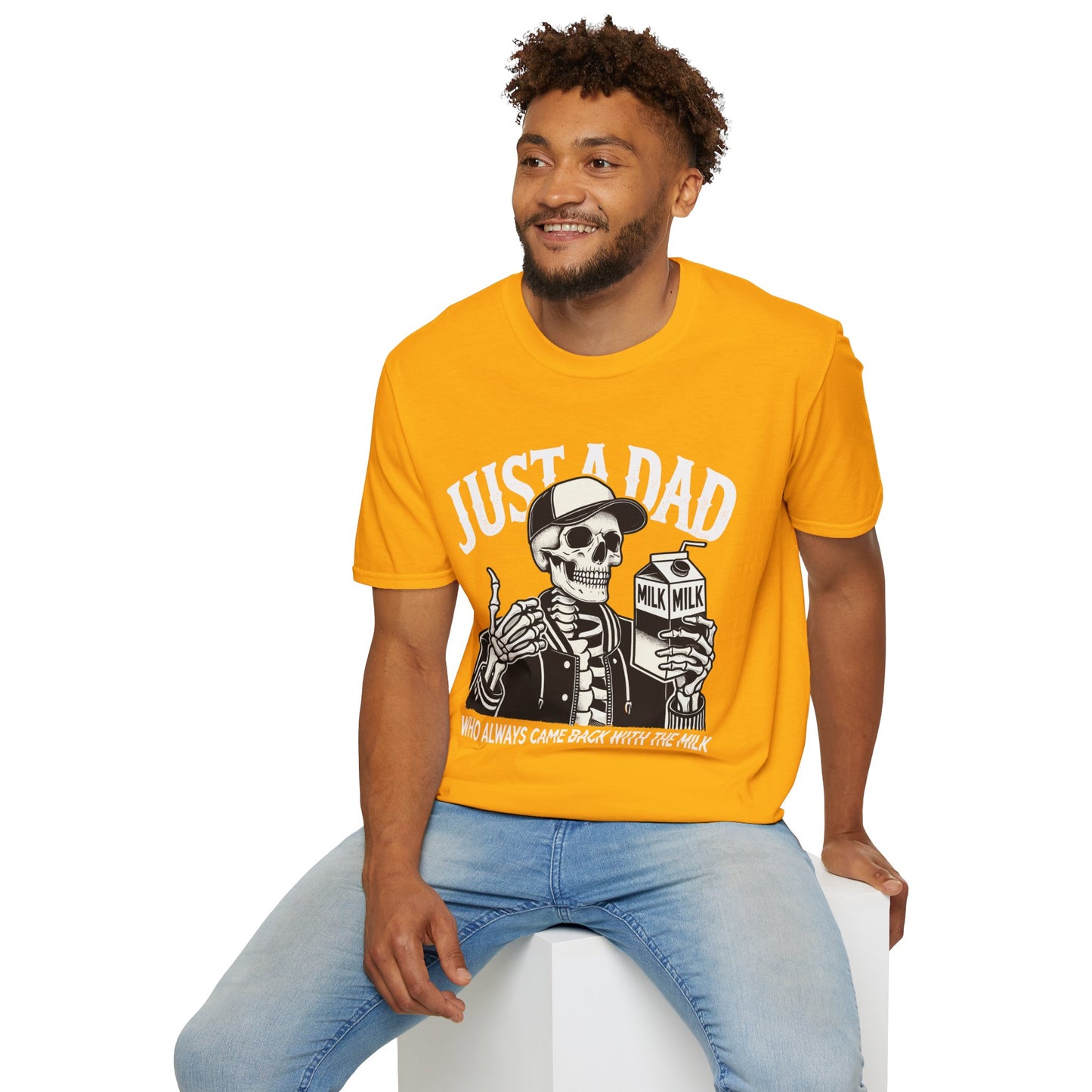 Just a Dad Skeleton T-Shirt – Funny Halloween Tee & Unique Dad Joke Apparel