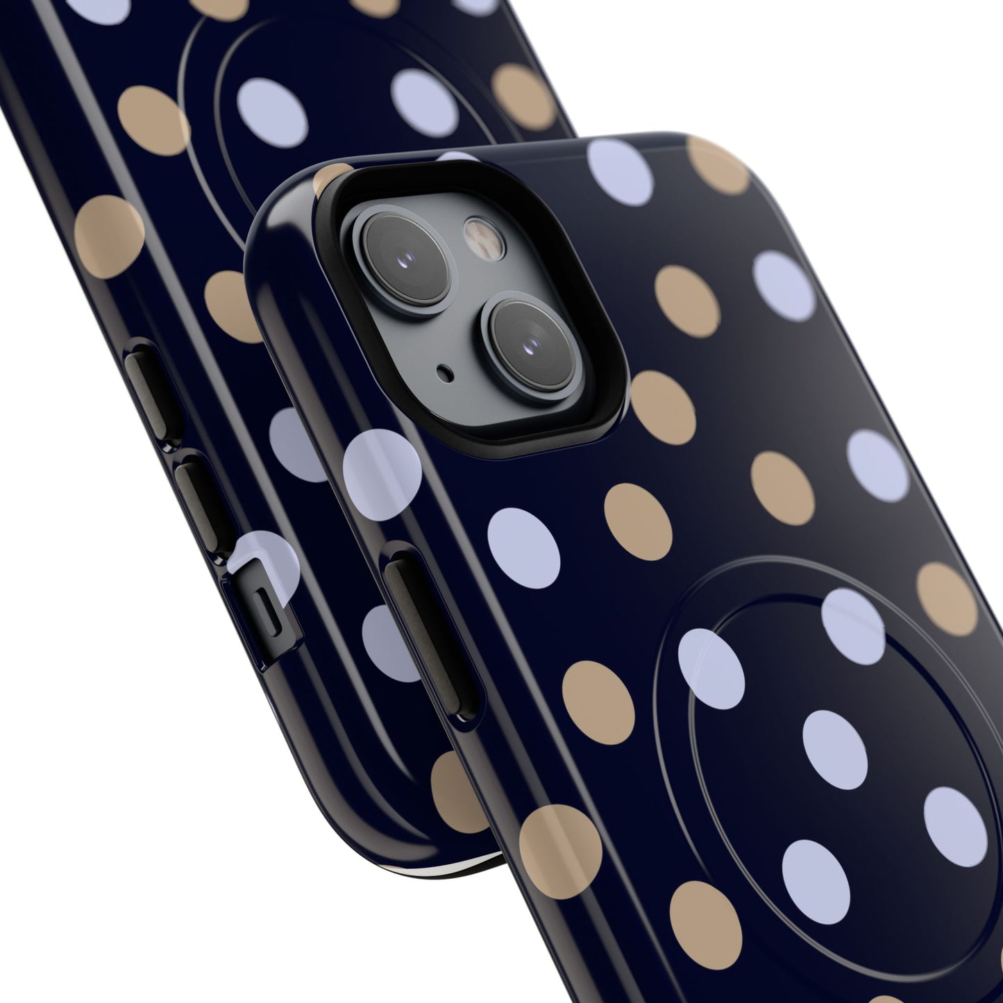 Chic Tough Magnetic Phone Case – Stylish Dot Pattern & Durable Mobile Cover