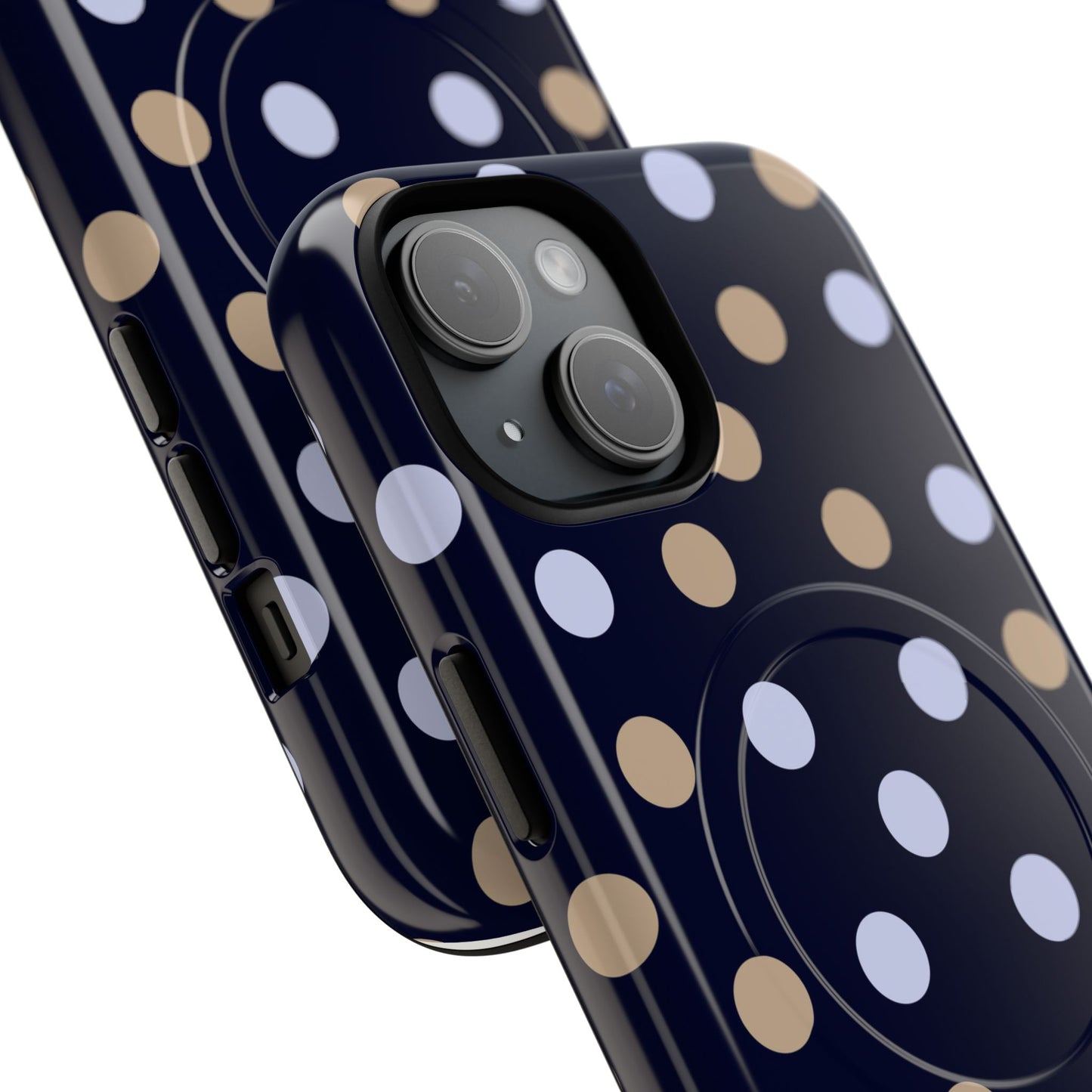 Chic Tough Magnetic Phone Case – Stylish Dot Pattern & Durable Mobile Cover