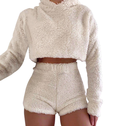 Plush Long Sleeve Two-Piece Lounge Set – Cozy Luxe Collection