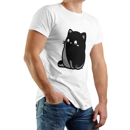 Fat Cat Men’s Cotton T-Shirt – Casual Round Neck, Classic Fit