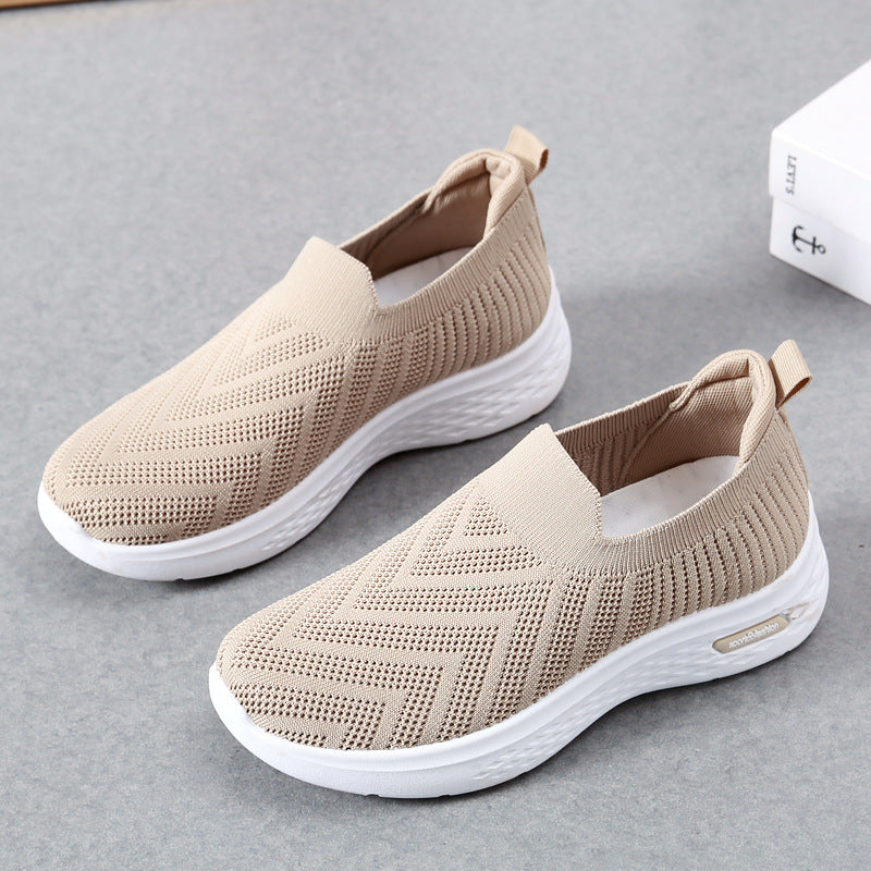 Slip-On Mesh Sock Sneakers – Casual Soft Sole Walking Shoes for Women