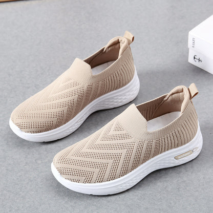 Slip-On Mesh Sock Sneakers – Casual Soft Sole Walking Shoes for Women