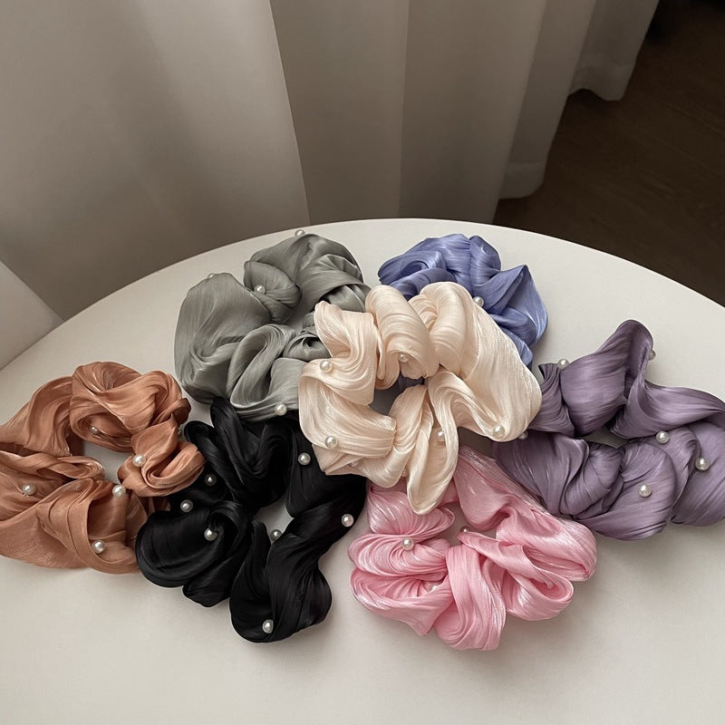 Simple Ruffled Silk Scrunchies