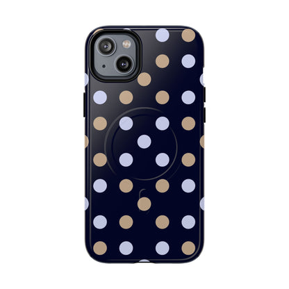 Chic Tough Magnetic Phone Case – Stylish Dot Pattern & Durable Mobile Cover