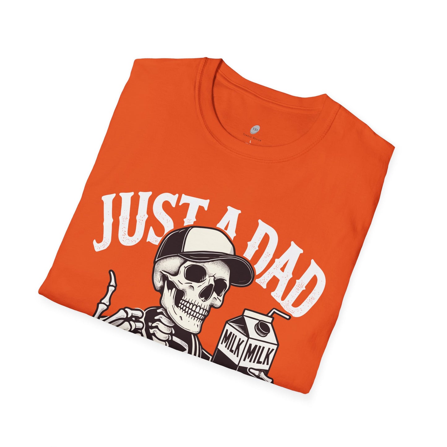 Just a Dad Skeleton T-Shirt – Funny Halloween Tee & Unique Dad Joke Apparel