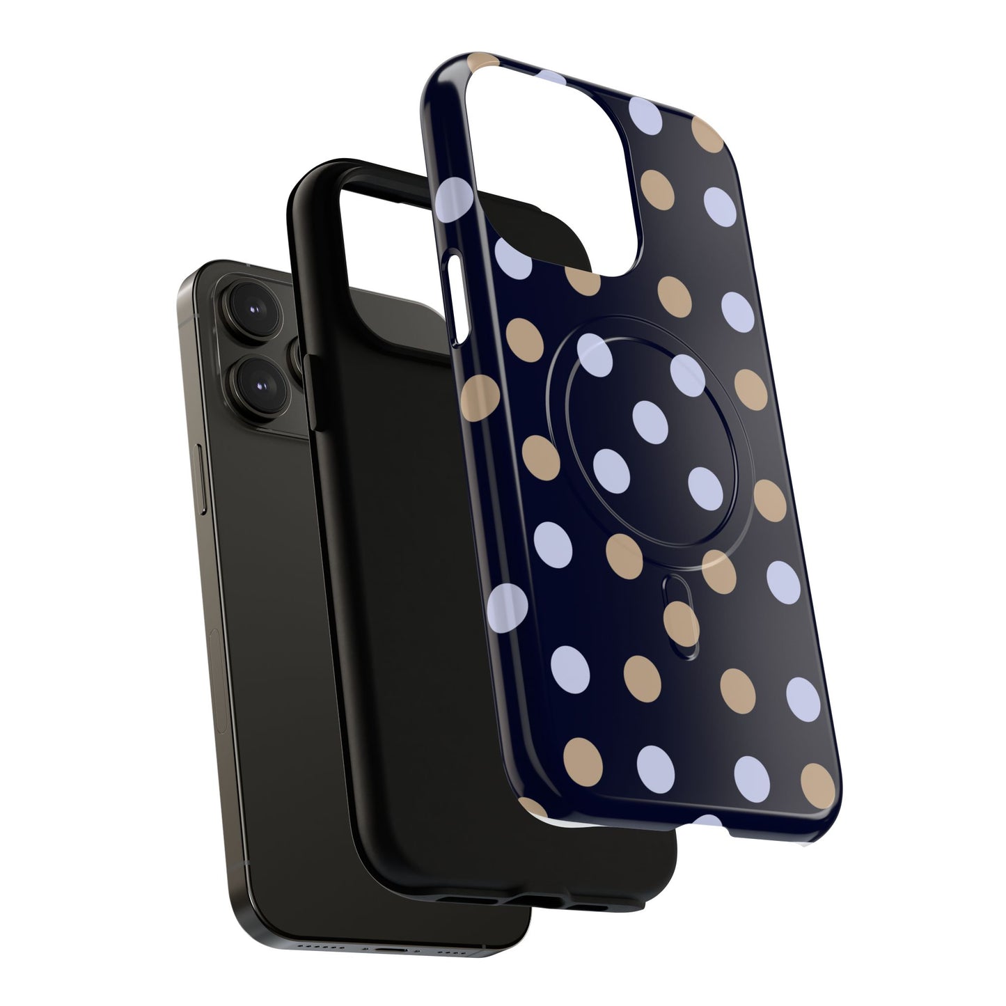 Chic Tough Magnetic Phone Case – Stylish Dot Pattern & Durable Mobile Cover