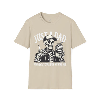Just a Dad Skeleton T-Shirt – Funny Halloween Tee & Unique Dad Joke Apparel