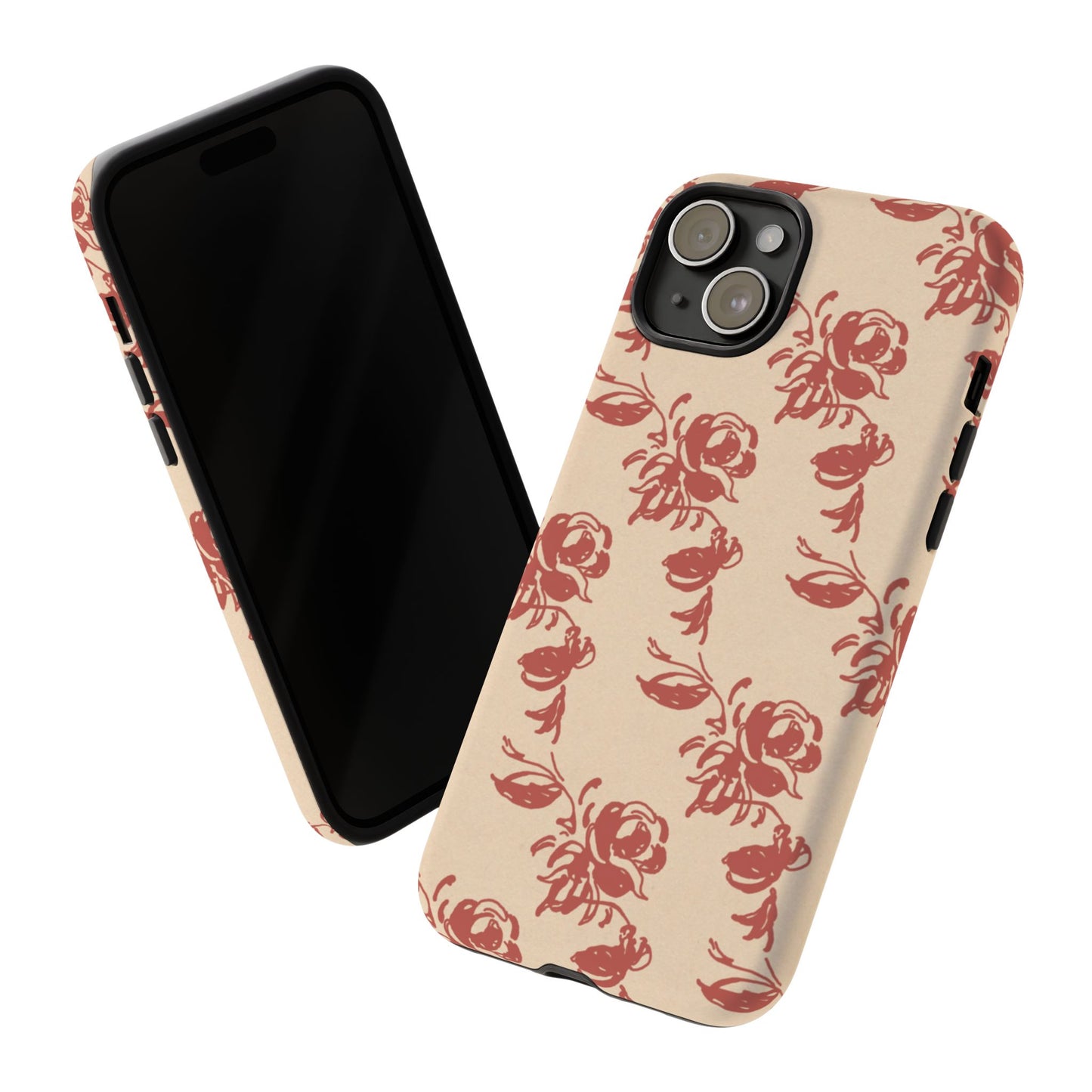 Floral Phone Case – Rose Pattern Tough Mobile Cover & Stylish Tech Accessory