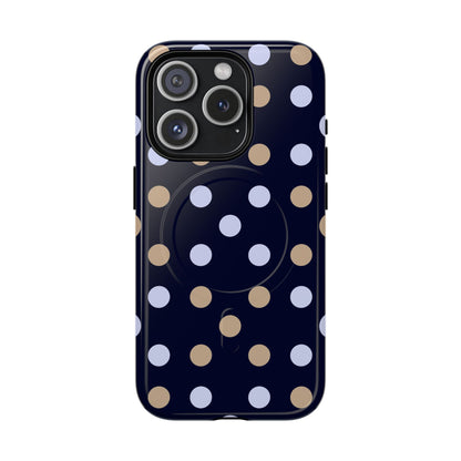Chic Tough Magnetic Phone Case – Stylish Dot Pattern & Durable Mobile Cover