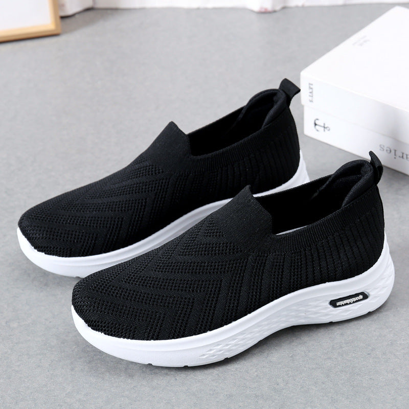 Slip-On Mesh Sock Sneakers – Casual Soft Sole Walking Shoes for Women