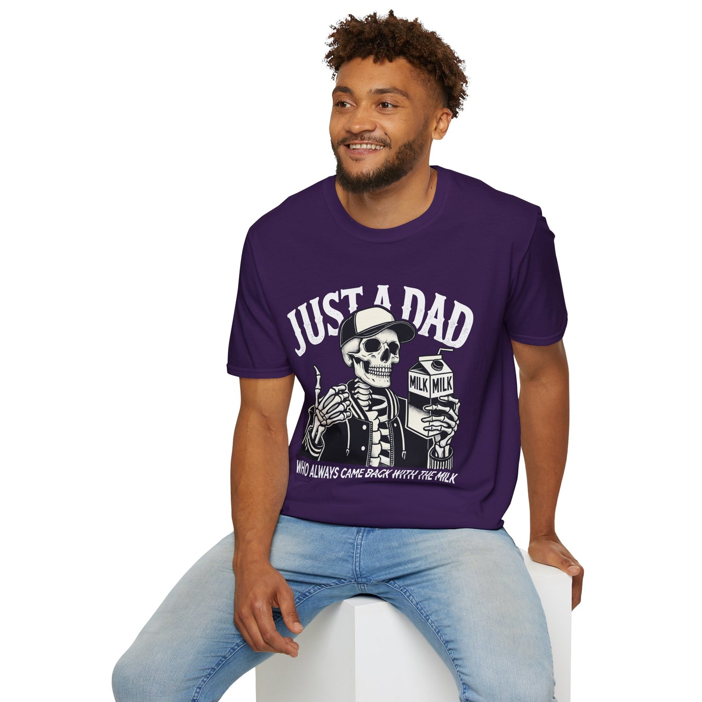 Just a Dad Skeleton T-Shirt – Funny Halloween Tee & Unique Dad Joke Apparel