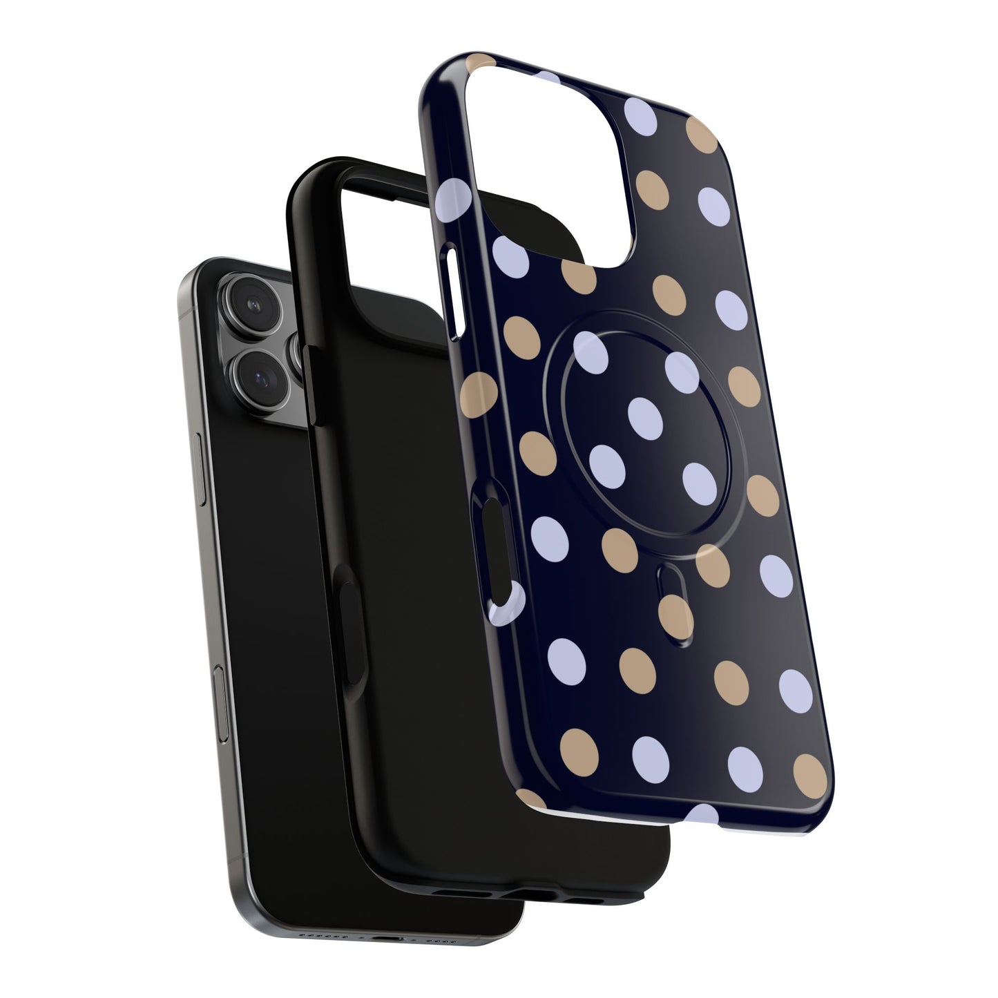 Chic Tough Magnetic Phone Case – Stylish Dot Pattern & Durable Mobile Cover