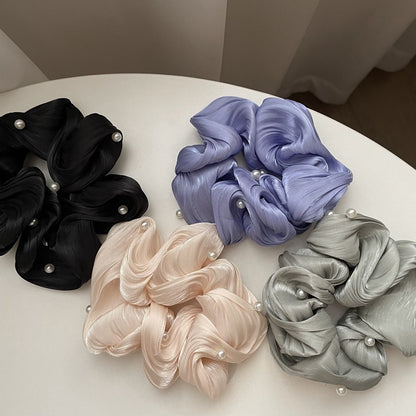 Simple Ruffled Silk Scrunchies