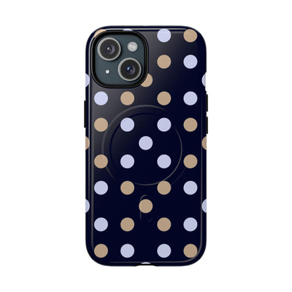 Chic Tough Magnetic Phone Case – Stylish Dot Pattern & Durable Mobile Cover