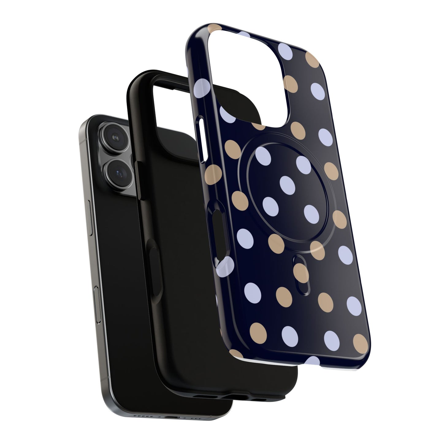 Chic Tough Magnetic Phone Case – Stylish Dot Pattern & Durable Mobile Cover