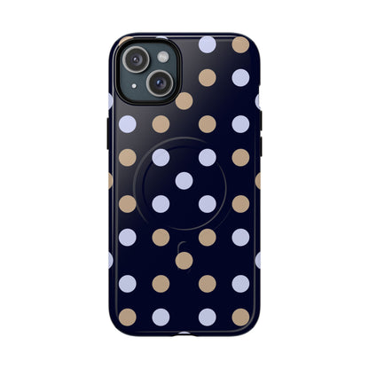 Chic Tough Magnetic Phone Case – Stylish Dot Pattern & Durable Mobile Cover