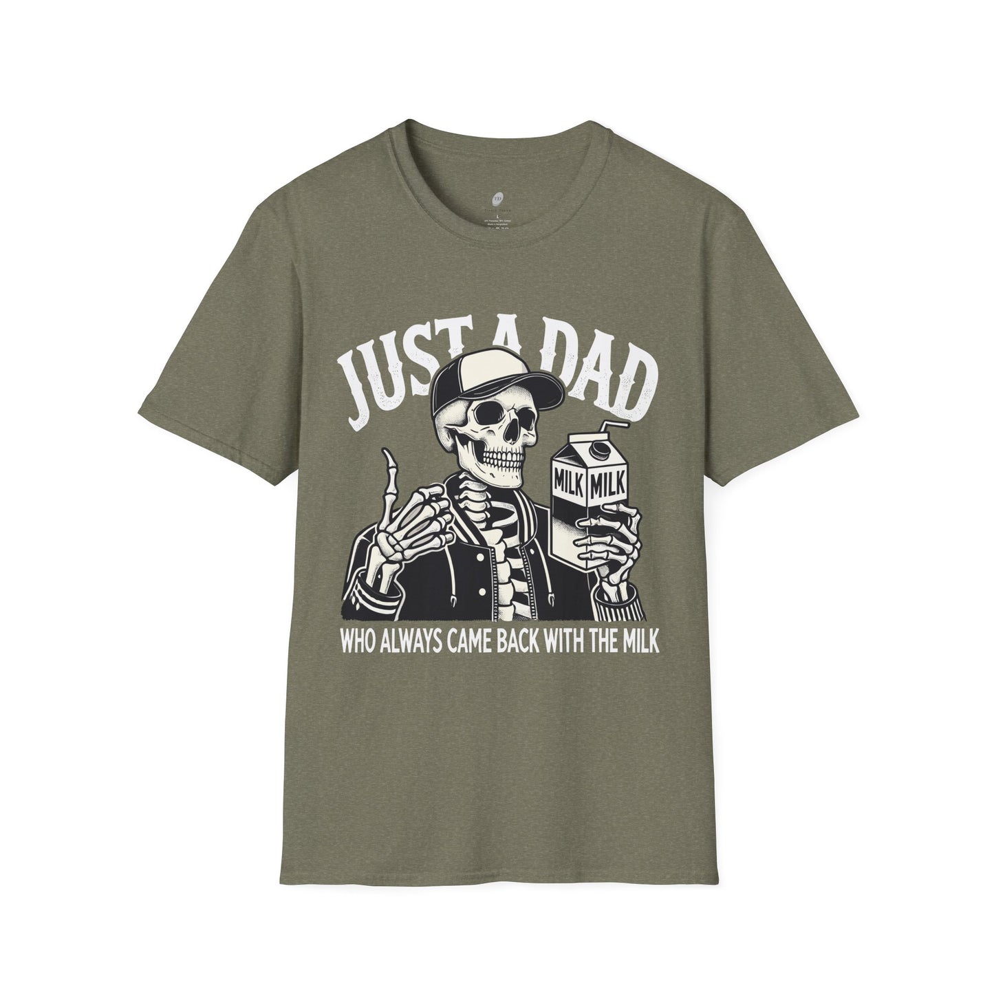 Just a Dad Skeleton T-Shirt – Funny Halloween Tee & Unique Dad Joke Apparel