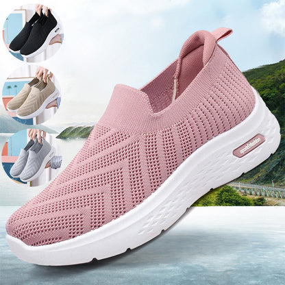 Slip-On Mesh Sock Sneakers – Casual Soft Sole Walking Shoes for Women