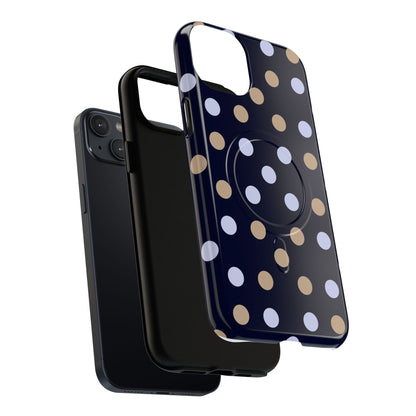 Chic Tough Magnetic Phone Case – Stylish Dot Pattern & Durable Mobile Cover